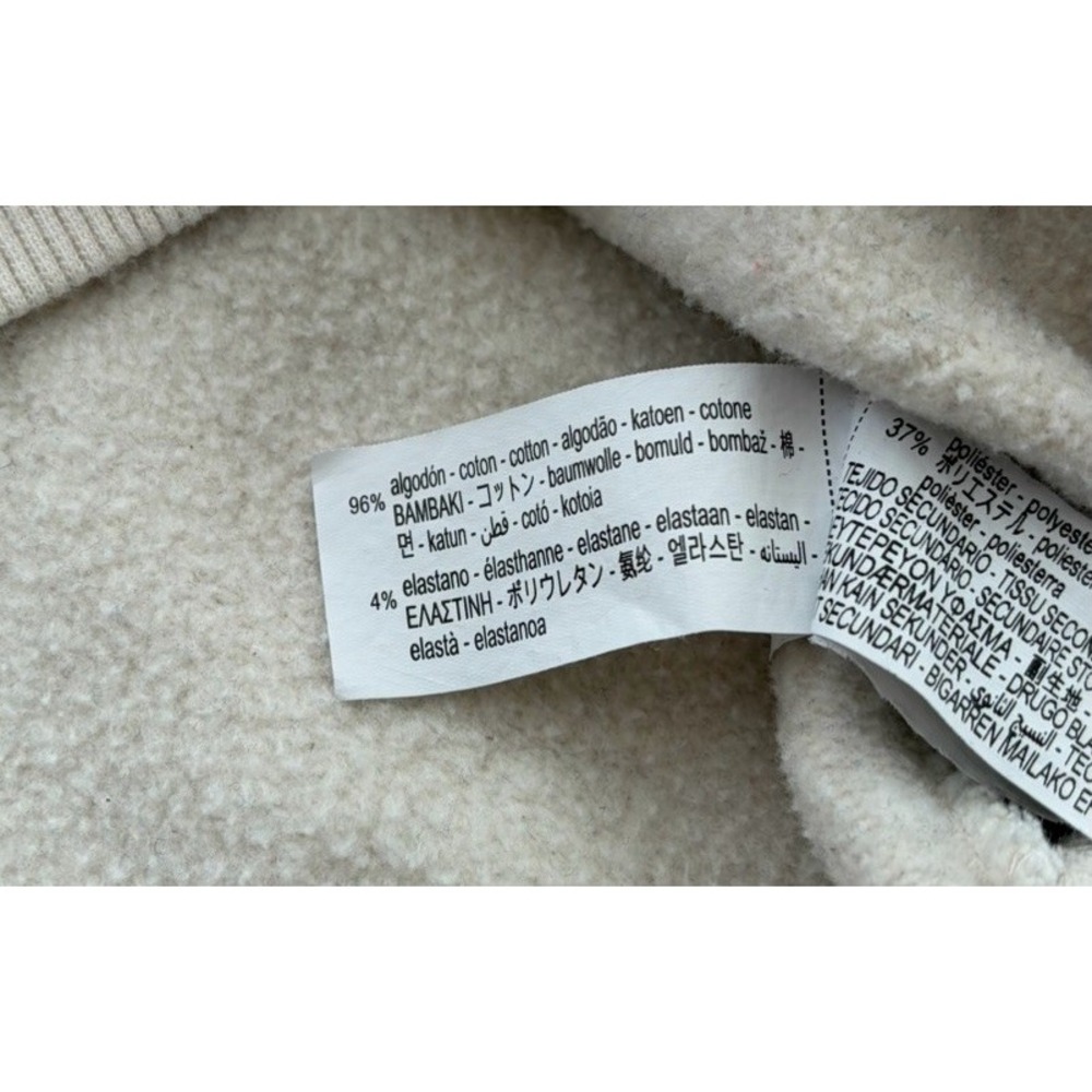 Zara Girls Sweatshirt Crewneck Cream w/ Black Flower Print Kids Size 6-7 Floral - Picture 8 of 9